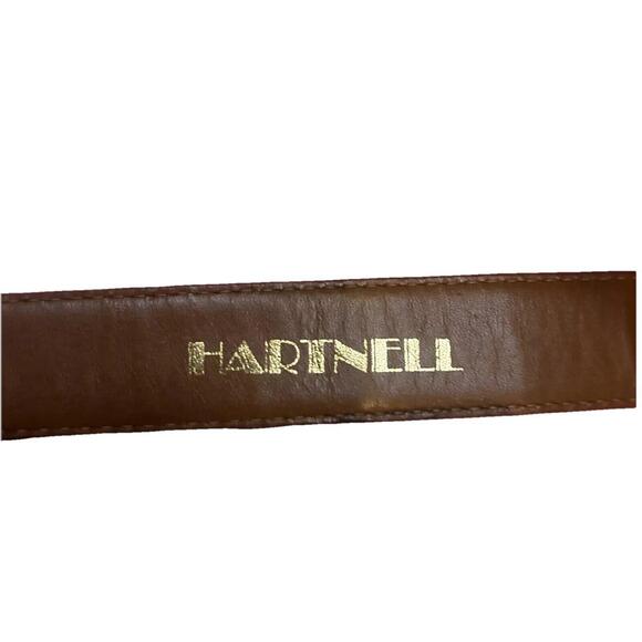 ??Hartnell Alligator Red Leather Gold Buckle 37” Long 1” Wide Sz L